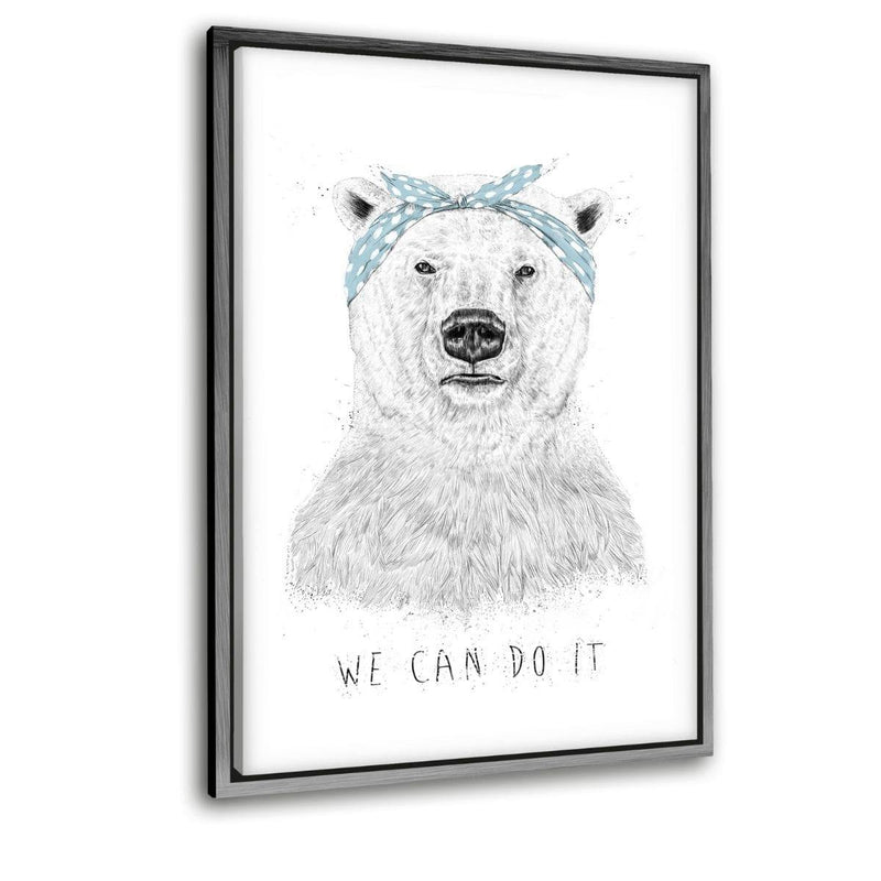 We Can Do It - Leinwandbild mit Schattenfuge "silber" - Hustling Sharks