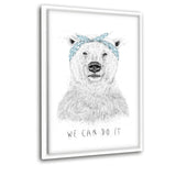 We Can Do It - Leinwandbild mit Schattenfuge "weiß" - Hustling Sharks