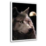 Wolf Moon - Leinwandbild mit Schattenfuge "weiß" - Hustling Sharks
