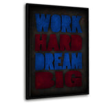 WORK HARD #2 - Leinwandbild mit Schattenfuge "schwarz" - Hustling Sharks