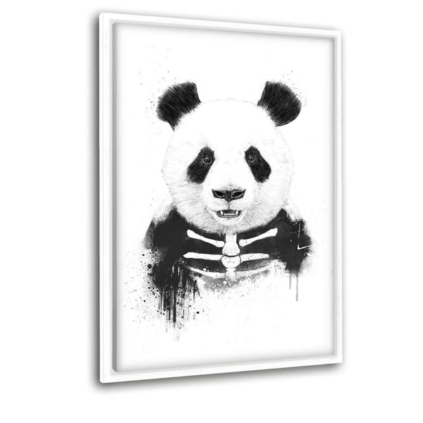 Zombie Panda - Leinwandbild mit Schattenfuge "weiß" - Hustling Sharks