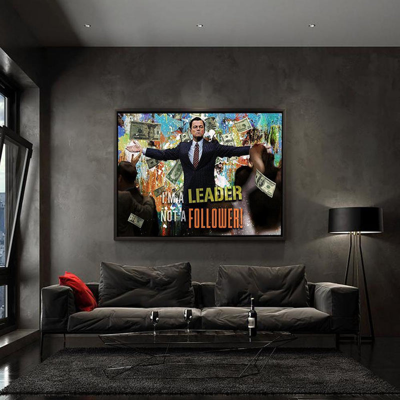 BE THE LEADER! - Wandbild mit Hintergrund 1 - Hustling Sharks